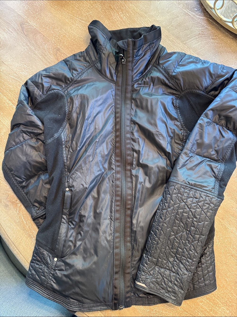 Lululemon lightweight Black Quilted Fleece Jacket